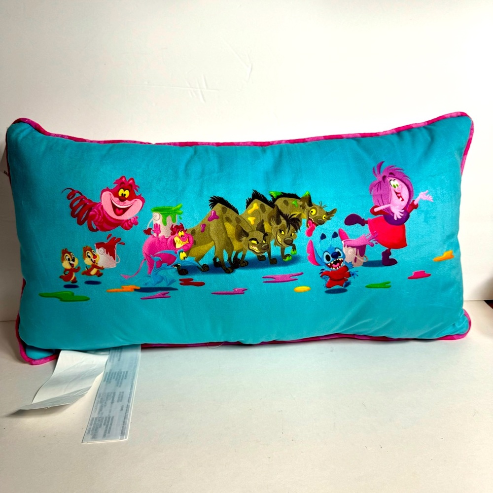 NWT. Disney Parks Madly Mischievous Here Comes Trouble 20x9” Throw Pillow.